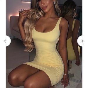 Babyboo Diya Mini dress in Lemon
